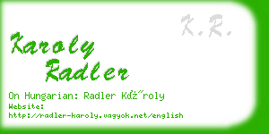 karoly radler business card